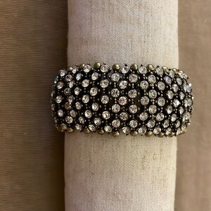 Crystal brass fashion bracelet.